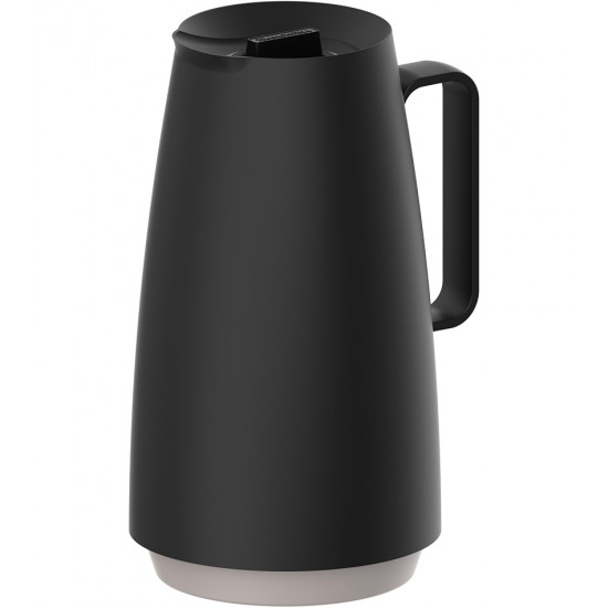 Garrafa Térmica 500ml Tramontina Exata Em Plástico Preto Com Ampola De Vidro